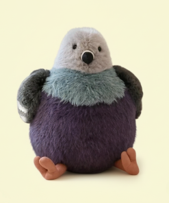 Fat Pigeon Plush Toy – Cute Cartoon Fluffy Bird Doll Pet Companion & Xmas Gift (23cm)