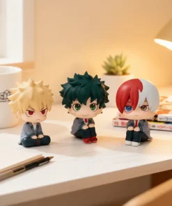 My Hero Academia LookUp Figures – Izuku Midoriya, Katsuki Bakugo & Todoroki Shoto PVC Collectibles (10cm)