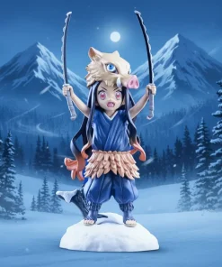 Demon Slayer Nezuko Kamado Figure – Cosplay Inosuke Style PVC Anime Collectible Statue (20cm)
