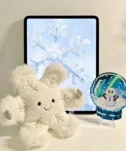 Alternative view of Winter Snowflake Plush Toy – Soft Cute Christmas Doll, Cozy Gift for Girlfriend