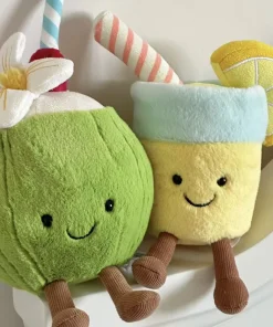 Alternative view of Kawaii Coconut Lemon Plush Keychain – Cute Cartoon Backpack Decoration & Bag Pendant Gift