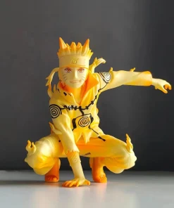 Alternative view of Naruto Six Paths Chakra Gold Figure – 10cm Uzumaki Naruto GK Battle Form PVC Collectible Statue Model Toy Gift