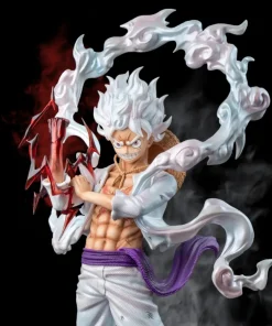 Alternative view of One Piece 25cm Gear 5 Luffy Figure — Nika PVC Anime Statue Collectible Model Toy Gift