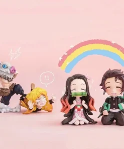Alternative view of Demon Slayer Tanjiro, Nezuko & Zenitsu Figures – Anime Car Desktop Model Decoration, PVC Collectible Accessories