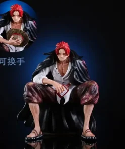 Alternative view of One Piece Shanks GK 17cm Sitting Pose Figure – Red Hair Four Emperors Collectible PVC Anime Statue