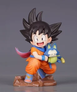 Alternative view of 10cm Dragon Ball Z Goku Figure – Goku Hugging Puar PVC Anime Collectible Toy Gift