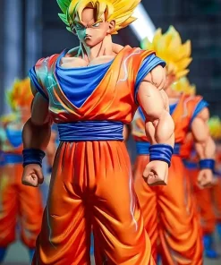 Alternative view of 30cm Dragon Ball Z Super Saiyan Goku Figure – SSJ1/SSJ2 PVC Collectible Statue Model by JT Studio
