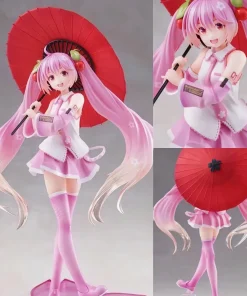 Alternative view of 24cm Hatsune Miku Umbrella Figure – Handmade Kawaii PVC Anime Collectible Doll Gift
