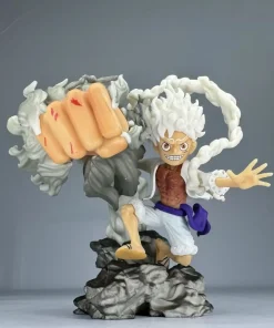 Alternative view of One Piece Nika Luffy 12cm PVC Figure – Stylized Cartoon Anime Collectible Model Statue