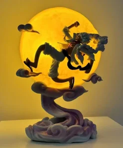 Alternative view of One Piece Gear 5 Nika Luffy Moon Light 26cm Figure | Anime PVC GK Statue | Collectible Model Home Decoration Gift