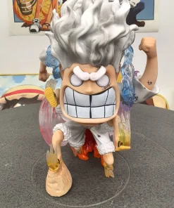 Alternative view of One Piece Gear 5 Nika Luffy “Wind & Fire Wheel” 26cm Figure | PVC Anime Collectible Statue | Desktop Display Model Gift