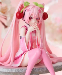 Alternative view of Hatsune Miku Pink Dress Figure – Cherry Blossom Kawaii PVC Anime Collectible Gift Decor
