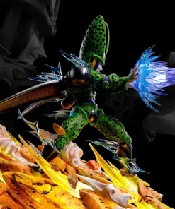 Alternative view of 14.5cm Dragon Ball Z Goku & Gohan vs Cell PVC Figure – Super Saiyan Anime Collectible Statue Model