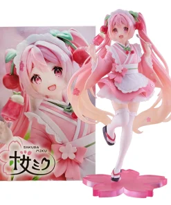 Alternative view of 18cm Hatsune Miku Sakura Future Figure – Japanese Tea House PVC Anime Collectible Gift