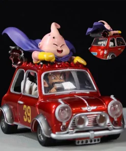 Alternative view of 12cm Fat Buu & Mr. Satan car figure — cute Dragon Ball collectible statue for display and gifting.