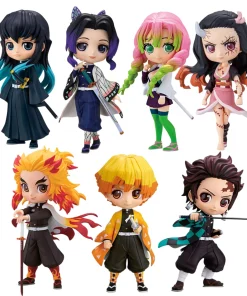 Alternative view of Demon Slayer Kawaii Qposket-Style Figure – Nezuko, Tanjiro, Zenitsu, Inosuke, Rengoku & Giyuu PVC Model (15cm)