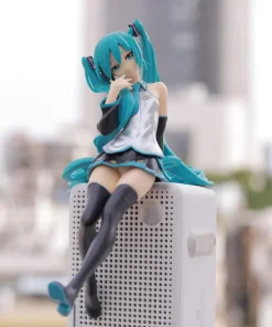 Alternative view of Hatsune Miku Sakura Sitting Figure – 14cm Kawaii Long Hair Anime PVC Action Figure Collectible Toy Gift for Girls