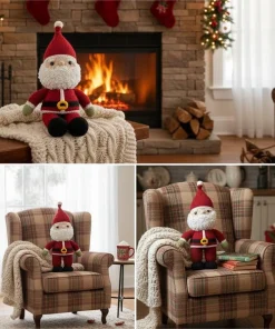 Handmade Crochet Santa Claus Plush 40cm – Large Amigurumi Santa Doll, Knitted Christmas Decoration & Holiday Gift