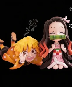 Demon Slayer Tanjiro, Nezuko & Zenitsu Figures – Anime Car Desktop Model Decoration, PVC Collectible Accessories
