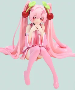 Hatsune Miku Pink Dress Figure – Cherry Blossom Kawaii PVC Anime Collectible Gift Decor