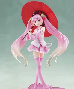 24cm Hatsune Miku Umbrella Figure – Handmade Kawaii PVC Anime Collectible Doll Gift