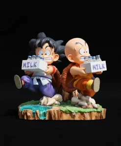 Dragon Ball Son Goku & Krillin Milk Delivery Figure — 15cm PVC Anime Collectible Model Statue Gift Toy