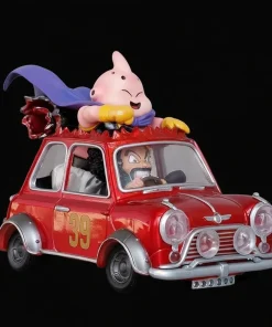 12cm Fat Buu & Mr. Satan car figure — cute Dragon Ball collectible statue for display and gifting.