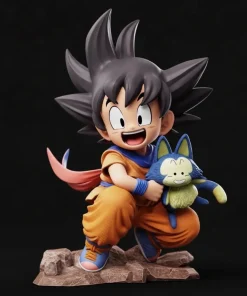 10cm Dragon Ball Z Goku Figure – Goku Hugging Puar PVC Anime Collectible Toy Gift