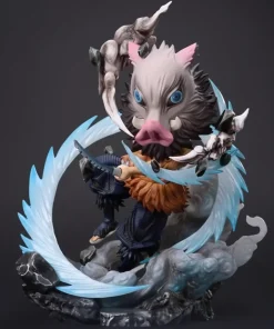 Demon Slayer Inosuke Hashibira Combat Form Figure – PVC Anime Action Statue Desk Decor