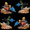 14.5cm Dragon Ball Z Goku & Gohan vs Cell PVC Figure – Super Saiyan Anime Collectible Statue Model