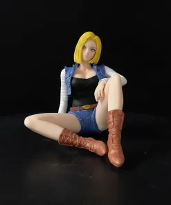 Dragon Ball Z Android 18 Sitting Figure — 11cm PVC Anime Collectible Statue Model Toy Gift