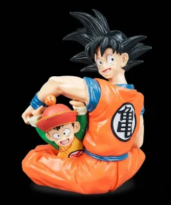 Dragon Ball Classic Father & Son Goku Figure — Nostalgic Cooking Scene Anime Handmade Collectible Statue Model Decoration