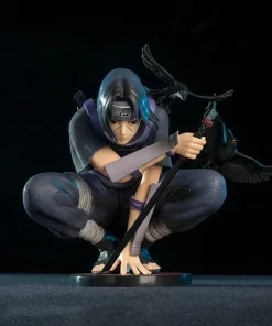 Naruto Shippuden Itachi Uchiha GK Figure – Dark Crow Illusion Squatting Pose PVC Action Statue Collectible Model Toy Gift