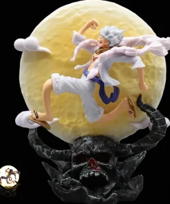 One Piece Gear 5 Luffy “Moon Fairy” Figure — 12cm Nika Moonlight PVC Action Figurine Anime Collectible Statue Toy Gift