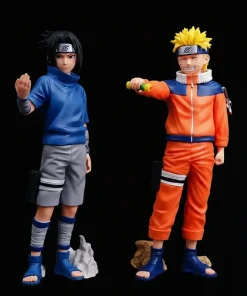 27cm Naruto Anime Figures – Naruto vs Sasuke Action Statue PVC Collectible Model Toy Gift