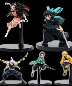 Demon Slayer Kamado Tanjirou, Zenitsu & Nezuko Figure Set – PVC Action Figures, Warrior Model Toys