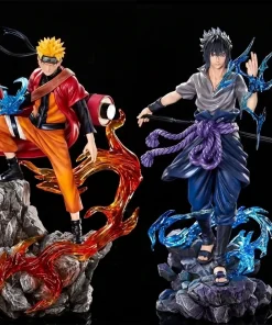 Naruto & Sasuke Figure – 23cm PVC Anime Action Statue | Uzumaki Naruto & Uchiha Sasuke Collectible Model Toy Gift