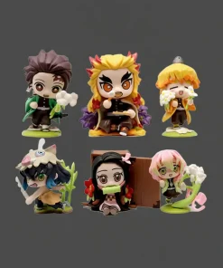 Demon Slayer Blind Box Figure – Tanjiro & Nezuko Kawaii Anime Cartoon Surprise Statue Gift Box