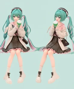 15cm Hatsune Miku Autumn Date Figure – Kawaii Noodle Stopper PVC Anime Computer Case Ornament