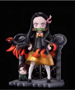 Spy × Family Anya Cosplay x Demon Slayer Nezuko Academy Dress Figure – PVC Garage Kit Kawaii Model for Kids
