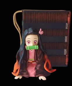 9cm Kawaii Demon Slayer Nezuko Figure – Cute Kimetsu no Yaiba Mini Model Doll with Box, Collectible Toy