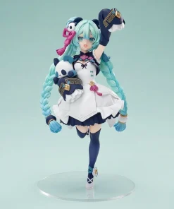 18cm Hatsune Miku Panda Figure – Chinese Style Kawaii PVC Anime Collectible Desktop Ornament