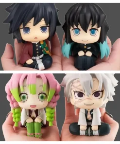 Demon Slayer Mini Figure – Mitsuri, Sanemi, Giyuu & Muichiro PVC Anime Collectible Toy (10cm)