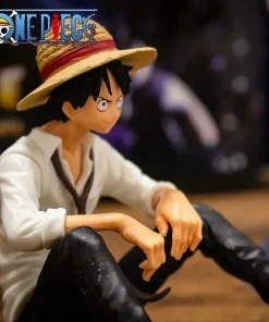 Alternative view of One Piece Luffy Sitting Pose 12cm PVC Figure | Anime Collectible Statue | Desk Decoration Model Gift