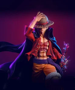 Alternative view of One Piece Luffy Gear 5 Action Figure – Four Emperors Monkey D. Luffy PVC Collectible Model 25cm Anime Figure