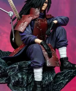 Alternative view of Naruto Uchiha Madara Sitting Figure – Door God GK Pixiv Trendy Play Peripheral Collectible Anime Model Doll Ornament