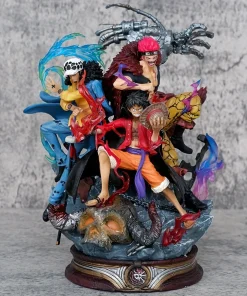 Alternative view of One Piece “Three Captains” Action Figure Set – Luffy, Trafalgar Law & Eustass Kid PVC Collectible Anime Model