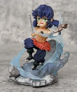Alternative view of Demon Slayer Inosuke Hashibira Combat Form Figure – PVC Anime Action Statue Desk Decor