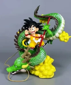 Alternative view of Dragon Ball Goku with Dragon Figure — 15cm PVC Anime Action Collectible Statue Model Display Toy Gift